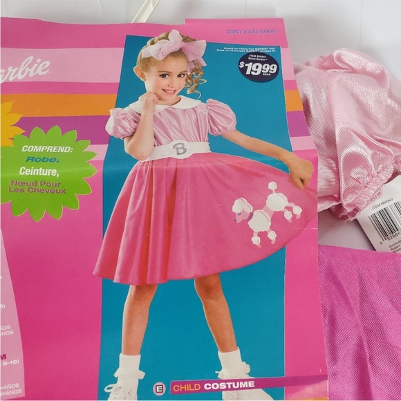 Rubies Barbie Bobby Soxer Medium Size Pink Kids Halloween Costume - Picture 4 of 12